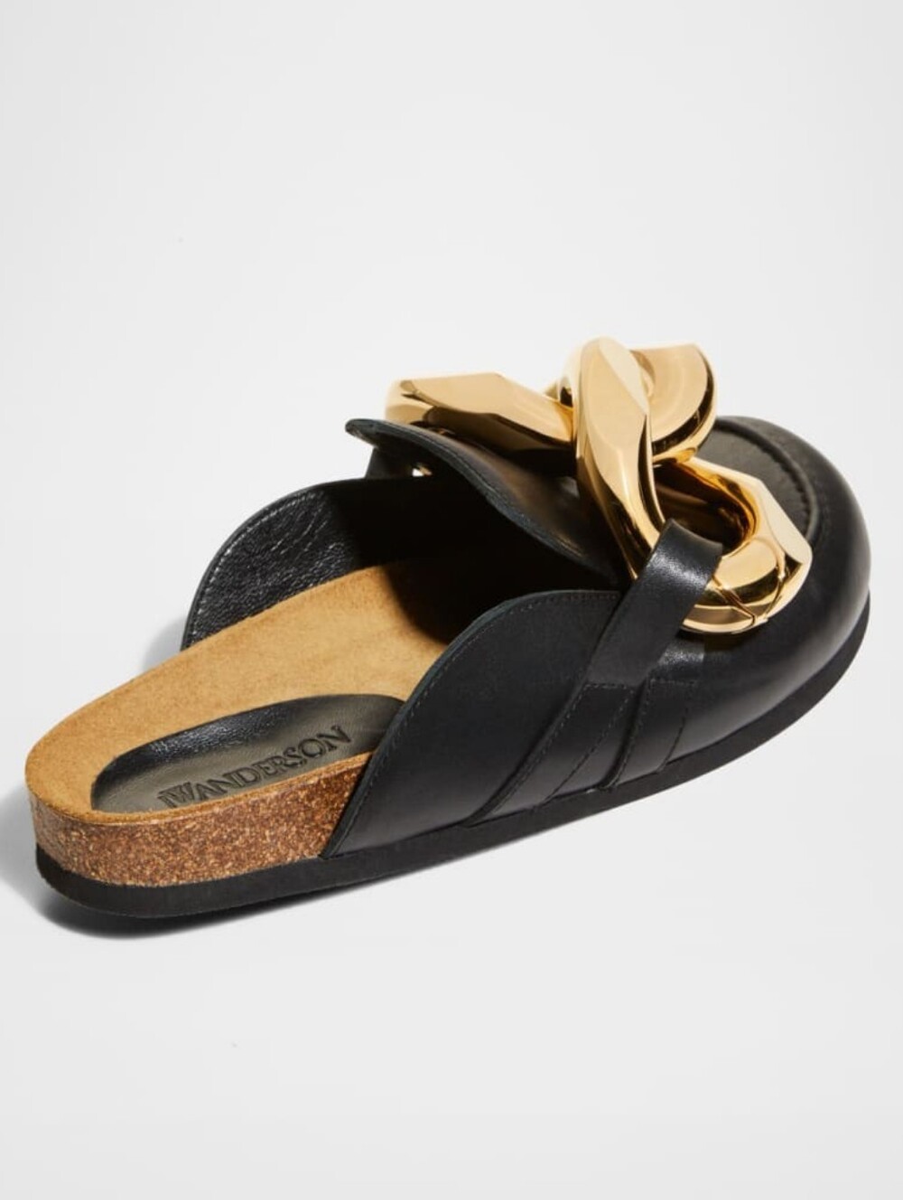 JW Anderson Black Chunky Napa Chain Slide Mules Size 39